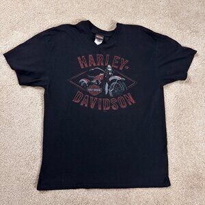 Harley Davidson Duo Glide Viking Magic City Minot South Dakota T-Shirt Adult XL